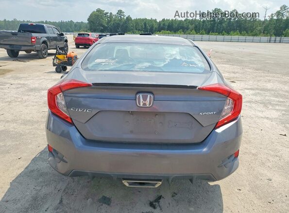 2HGFC2F82KH589501 2019 HONDA CIVIC Gray Вид ззаду