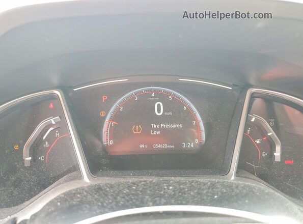 2HGFC2F82KH589501 2019 HONDA CIVIC Gray Вид щитка приладів