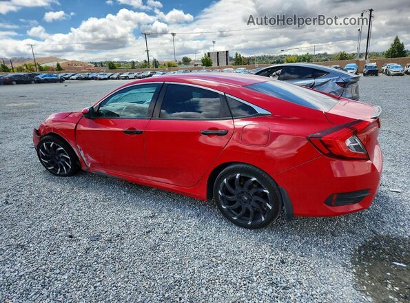 2HGFC2F82KH593127 2019 HONDA CIVIC Red Rear left