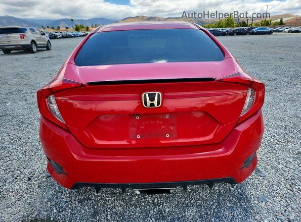2HGFC2F82KH593127 2019 HONDA CIVIC Red Rear view