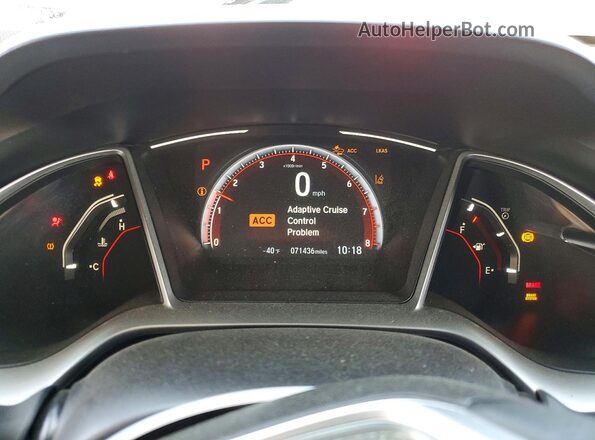 2HGFC2F82LH530661 2020 HONDA CIVIC Silver Вид щитка приладів