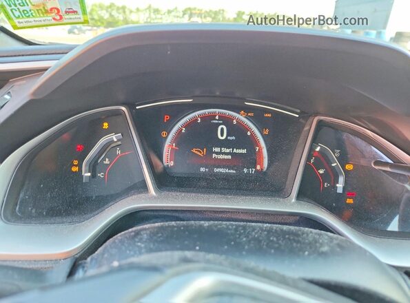 2HGFC2F82LH545130 2020 HONDA CIVIC White Vista del cuadro de instrumentos