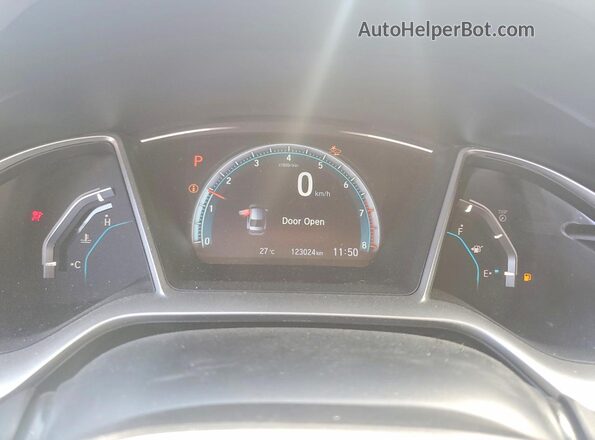 2HGFC2F83JH023295 2018 HONDA CIVIC Blue Instrument cluster view