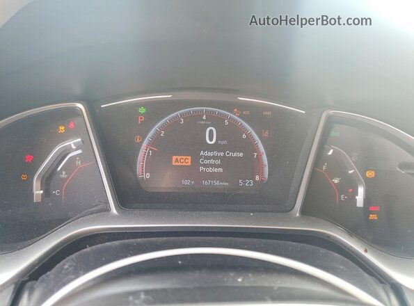 2HGFC2F83KH523023 2019 HONDA CIVIC White Սարքավորումների վահանակի տեսք