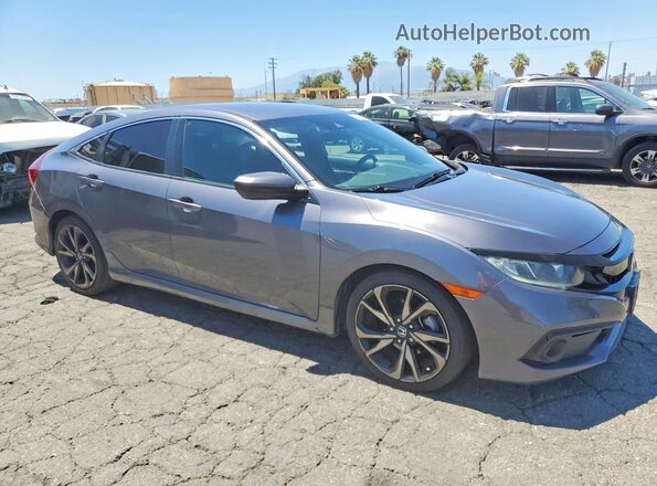 2HGFC2F83KH528349 2019 HONDA CIVIC Charcoal Delantero derecho