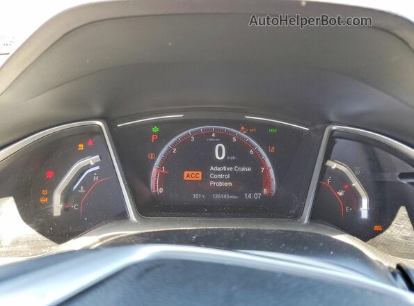 2HGFC2F83KH528349 2019 HONDA CIVIC Charcoal Vista del cuadro de instrumentos