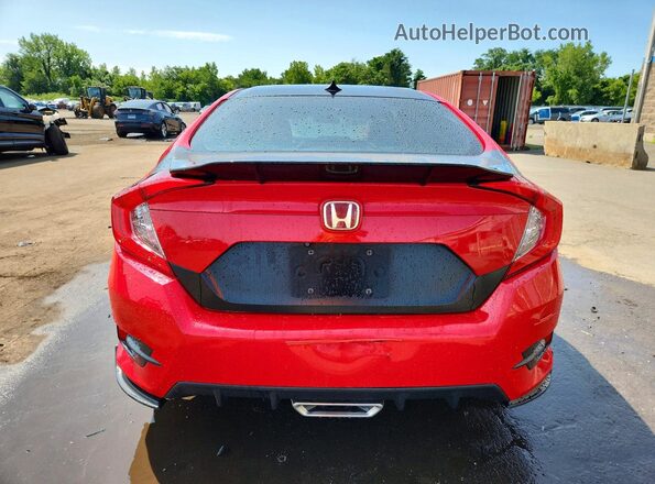 2HGFC2F83KH593444 2019 HONDA CIVIC Красный Вид сзади