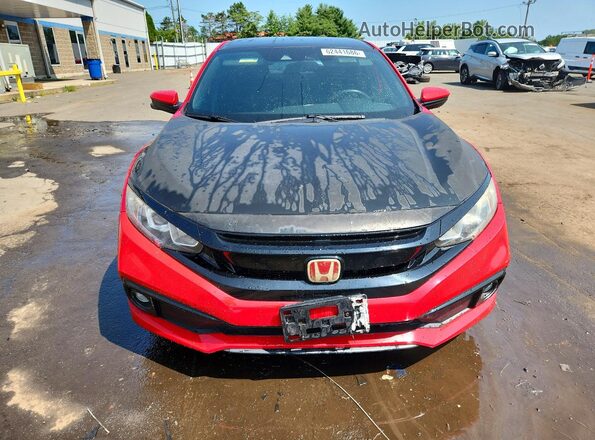 2HGFC2F83KH593444 2019 HONDA CIVIC Красный Вид спереди