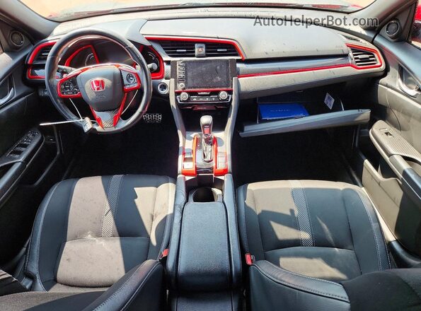 2HGFC2F83KH593444 2019 HONDA CIVIC Красный Вид панели приборов