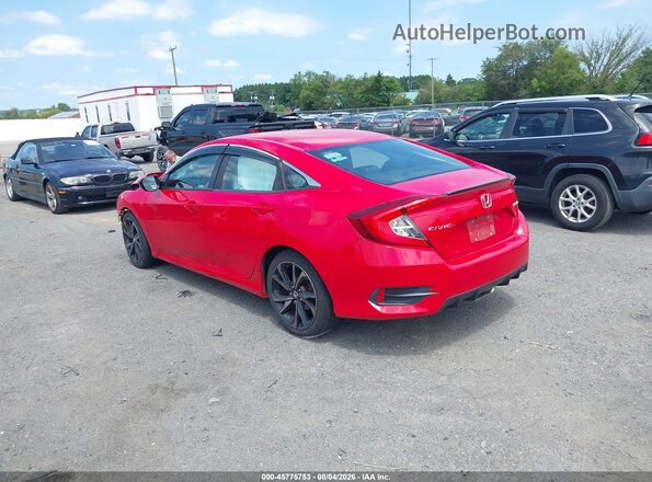 2HGFC2F83LH585443 2020 HONDA CIVIC Red Rear left
