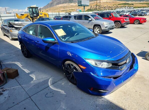 2HGFC2F83LH588228 2020 HONDA CIVIC Blue Delantero derecho