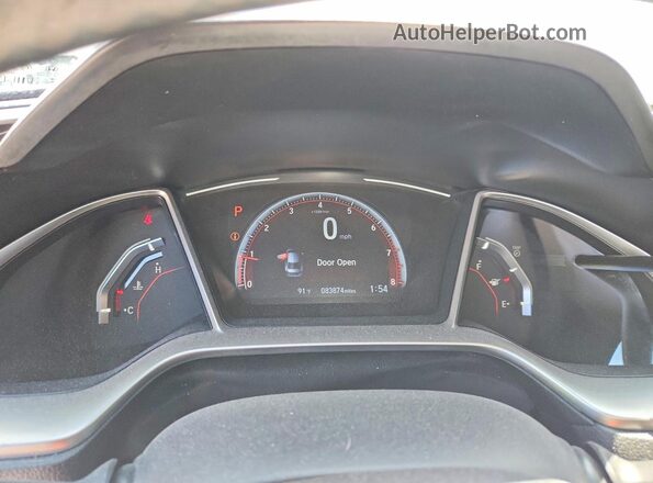 2HGFC2F83LH588228 2020 HONDA CIVIC Blue Vista del cuadro de instrumentos