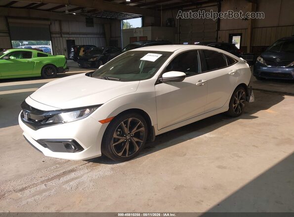 2HGFC2F83LH602127 2020 HONDA CIVIC Белый Передняя левая четверть