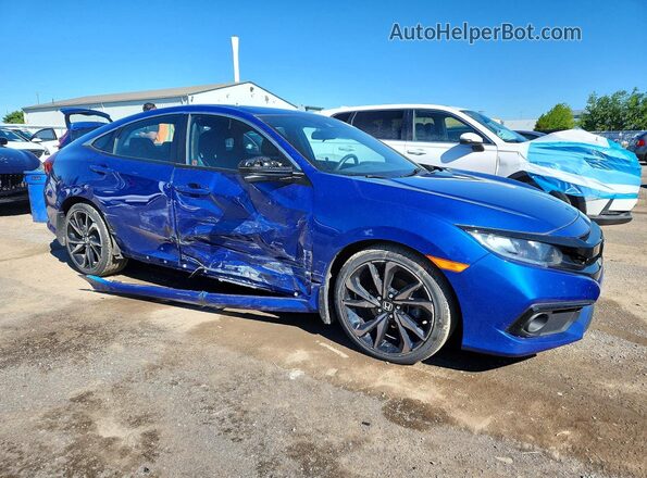 2HGFC2F83MH005027 2021 HONDA CIVIC Blue Front right