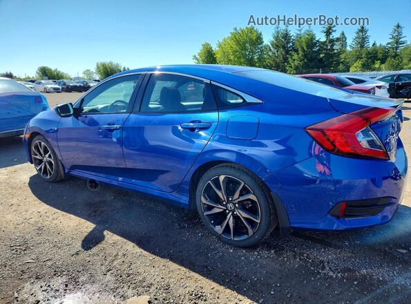 2HGFC2F83MH005027 2021 HONDA CIVIC Blue Rear left