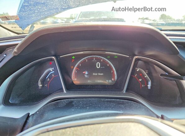2HGFC2F83MH005027 2021 HONDA CIVIC Blue Instrument cluster view