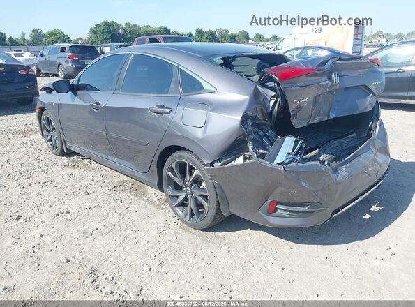2HGFC2F83MH539497 2021 HONDA CIVIC Серый Задняя левая четверть