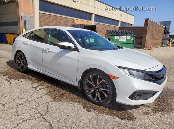 2HGFC2F83MH552993 2021 HONDA CIVIC Белый Передняя правая четверть