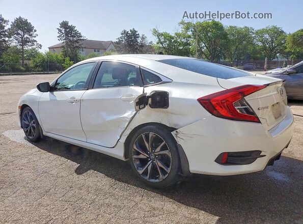 2HGFC2F83MH552993 2021 HONDA CIVIC Белый Задняя левая четверть