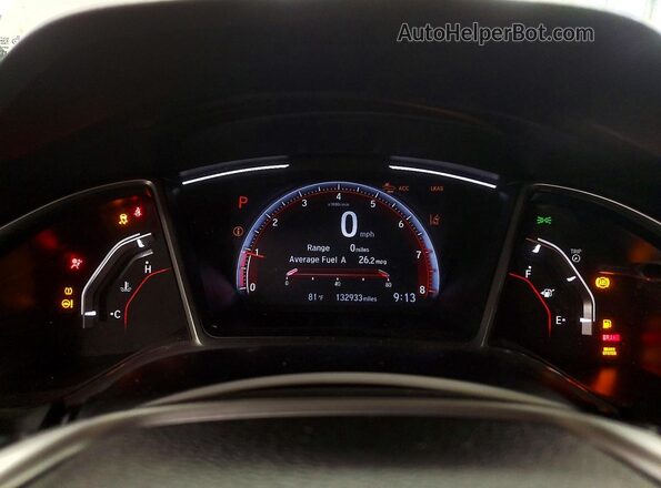 2HGFC2F83MH552993 2021 HONDA CIVIC Белый Вид щитка приборов
