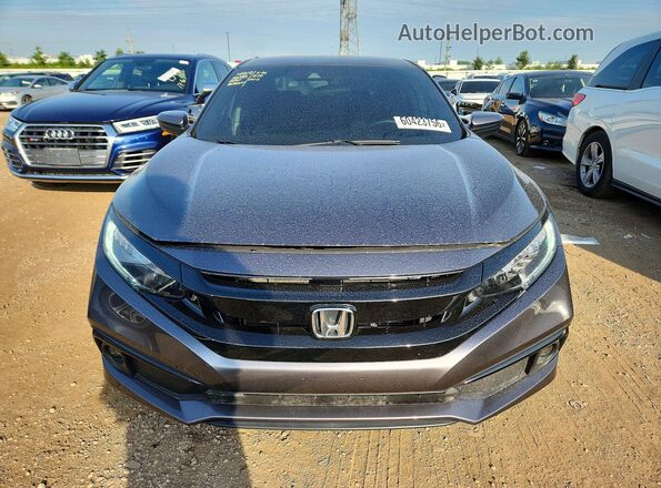 2HGFC2F83MH558194 2021 HONDA CIVIC Gray Widok z przodu