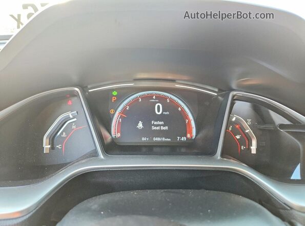 2HGFC2F83MH558194 2021 HONDA CIVIC Gray Widok zestawu wskaźników