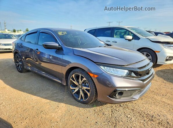 2HGFC2F83MH558194 2021 HONDA CIVIC Gray Przód prawy