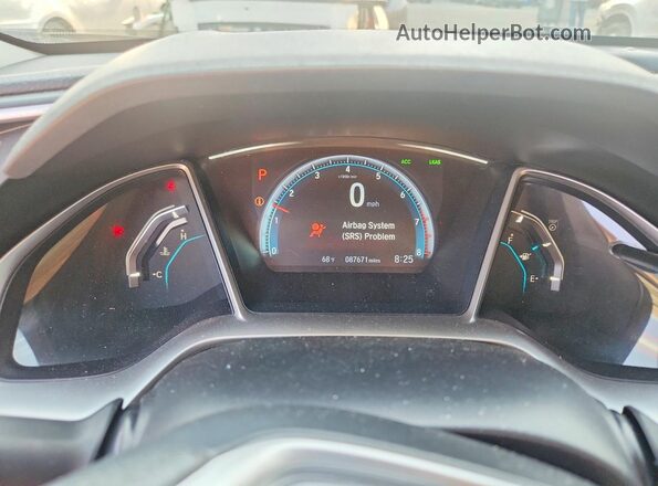 2HGFC2F84JH605342 2018 HONDA CIVIC Gray Вид щитка приладів