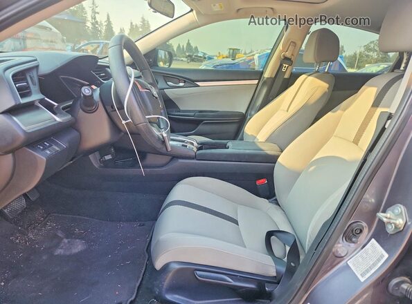 2HGFC2F84JH605342 2018 HONDA CIVIC Gray Вид салону спереду