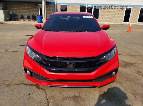 2HGFC2F84KH516596 2019 HONDA CIVIC Red Front view