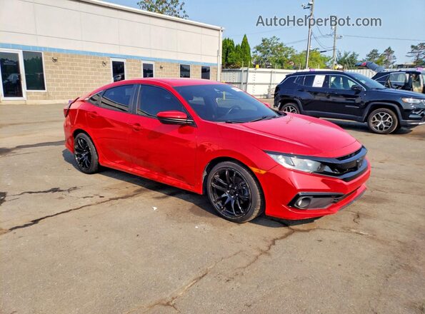 2HGFC2F84KH516596 2019 HONDA CIVIC Red Front right