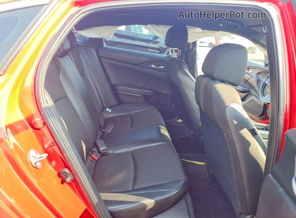 2HGFC2F84KH516596 2019 HONDA CIVIC Red Rear seats view