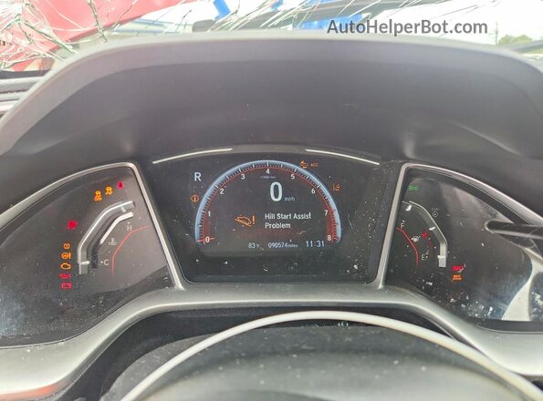 2HGFC2F84KH524617 2019 HONDA CIVIC Красный Вид щитка приборов