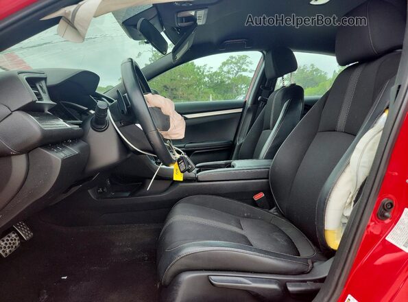 2HGFC2F84KH524617 2019 HONDA CIVIC Красный Вид салона спереди