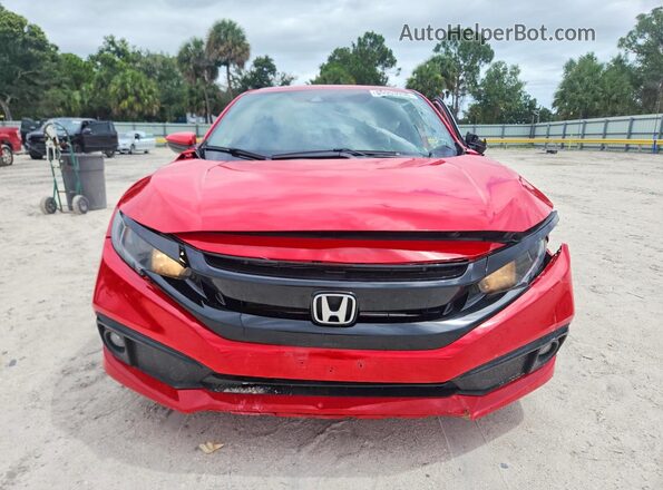 2HGFC2F84KH524617 2019 HONDA CIVIC Красный Вид спереди