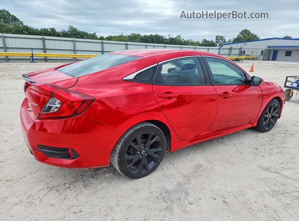 2HGFC2F84KH524617 2019 HONDA CIVIC Красный Задняя правая четверть