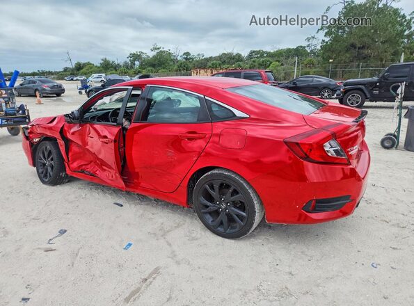 2HGFC2F84KH524617 2019 HONDA CIVIC Красный Задняя левая четверть