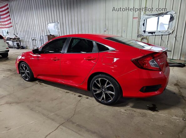 2HGFC2F84KH535116 2019 HONDA CIVIC Red უკანა მარცხენა