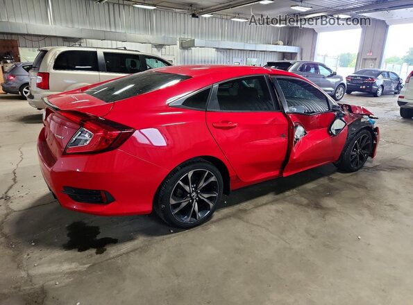 2HGFC2F84KH535116 2019 HONDA CIVIC Red უკანა მარჯვენა