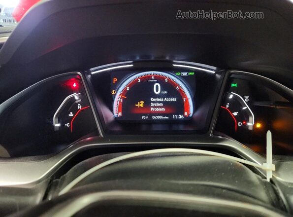 2HGFC2F84KH535116 2019 HONDA CIVIC Red ხელსაწყოთა პანელის ხედი