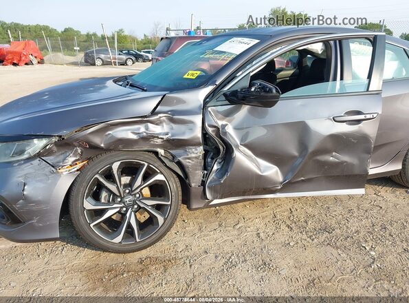 2HGFC2F84KH547184 2019 HONDA CIVIC Gray Вид спереду
