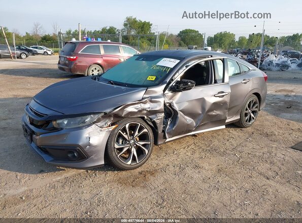 2HGFC2F84KH547184 2019 HONDA CIVIC Gray Передня ліва чверть