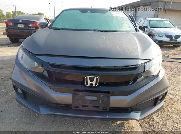 2HGFC2F84KH547184 2019 HONDA CIVIC Gray Вид щитка приладів