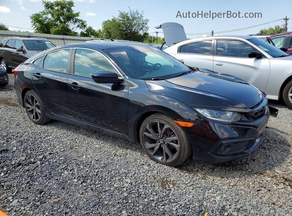 2HGFC2F84KH595154 2019 HONDA CIVIC Черный Передняя правая четверть