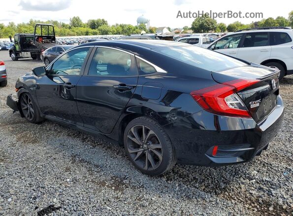 2HGFC2F84KH595154 2019 HONDA CIVIC Черный Задняя левая четверть