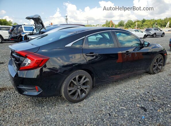 2HGFC2F84KH595154 2019 HONDA CIVIC Черный Задняя правая четверть