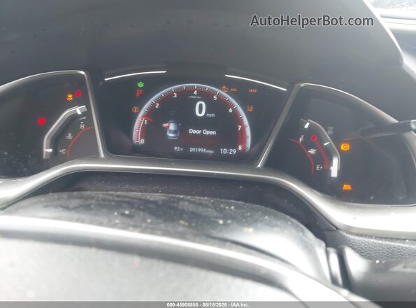 2HGFC2F84KH601714 2019 HONDA CIVIC Gray უკანა სავარძლების ხედი