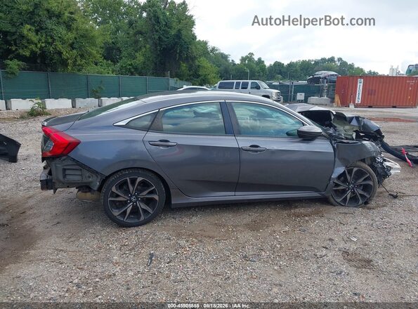 2HGFC2F84KH601714 2019 HONDA CIVIC Gray სალონის 360-გრადუსიანი ხედი