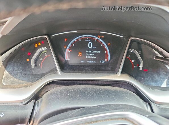 2HGFC2F84LH516700 2020 HONDA CIVIC Silver Instrument cluster view