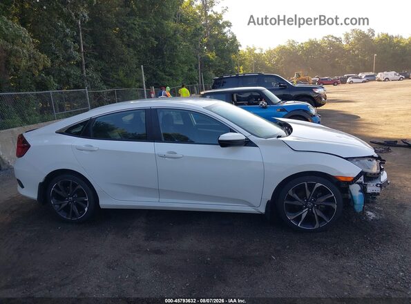 2HGFC2F84LH533965 2020 HONDA CIVIC Белый Вид задней части салона